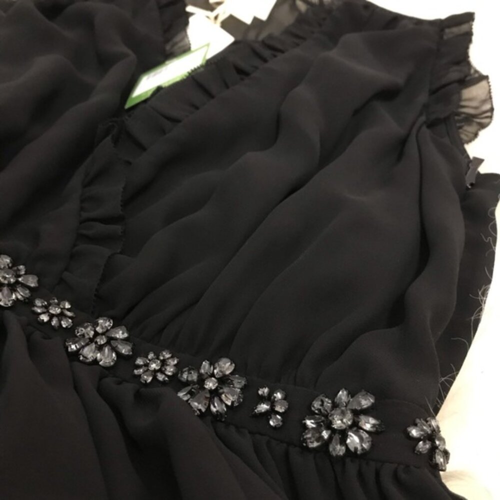 Kate Spade Chiffon Embellished Mini Dress - Picture 7 of 8